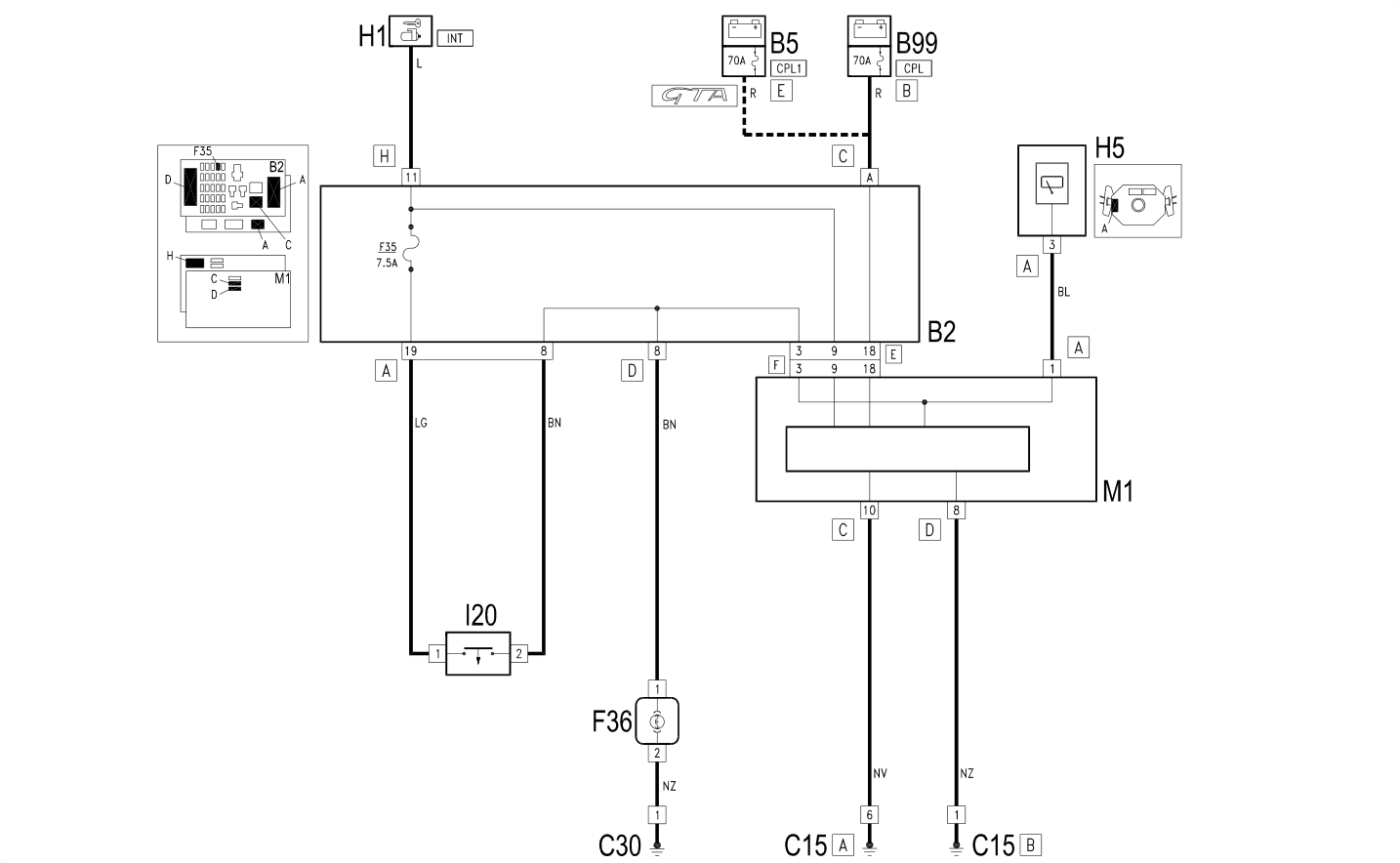 REVERSING LIGHTS - Wiring diagram