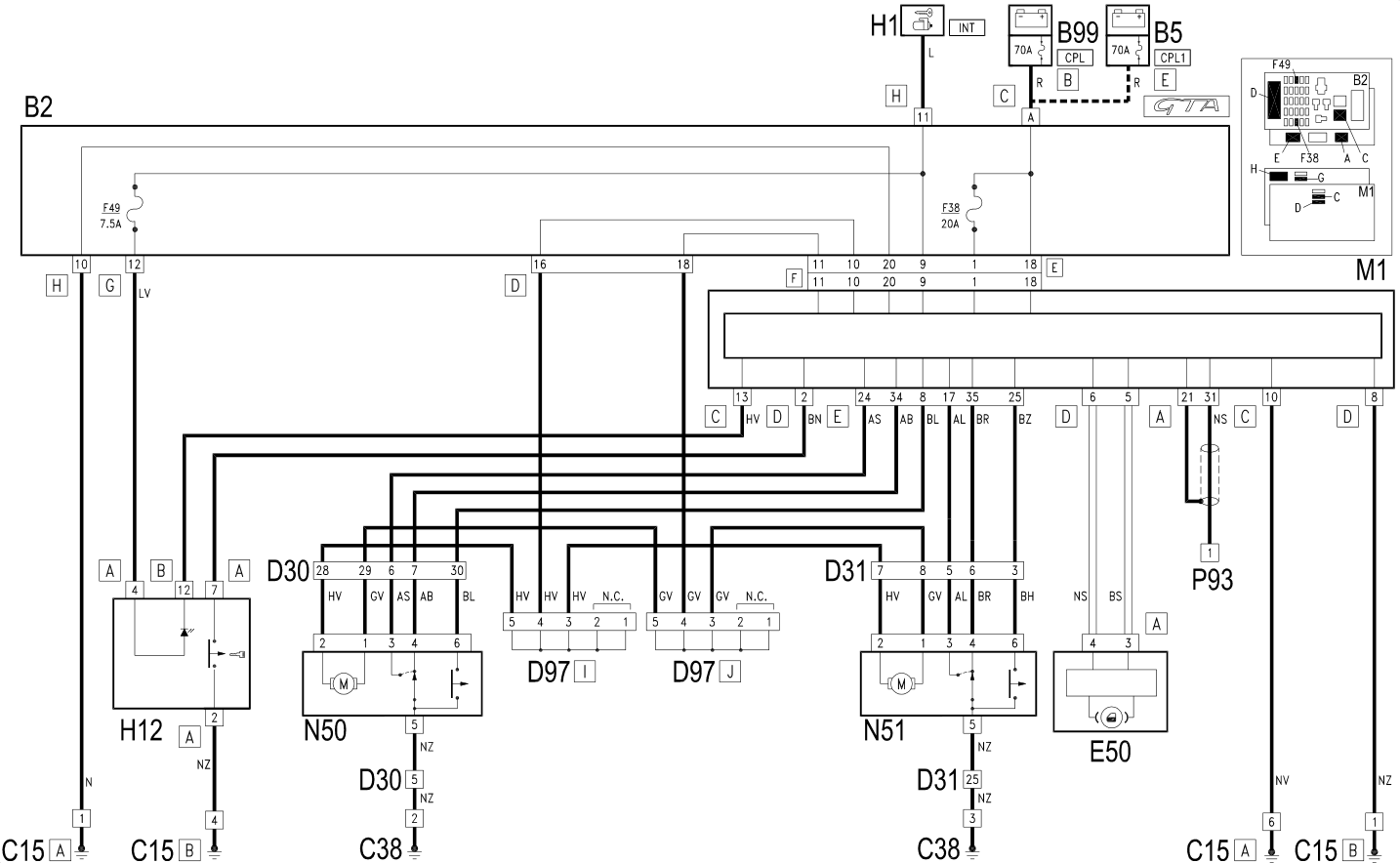 CENTRAL LOCKING - Wiring diagram