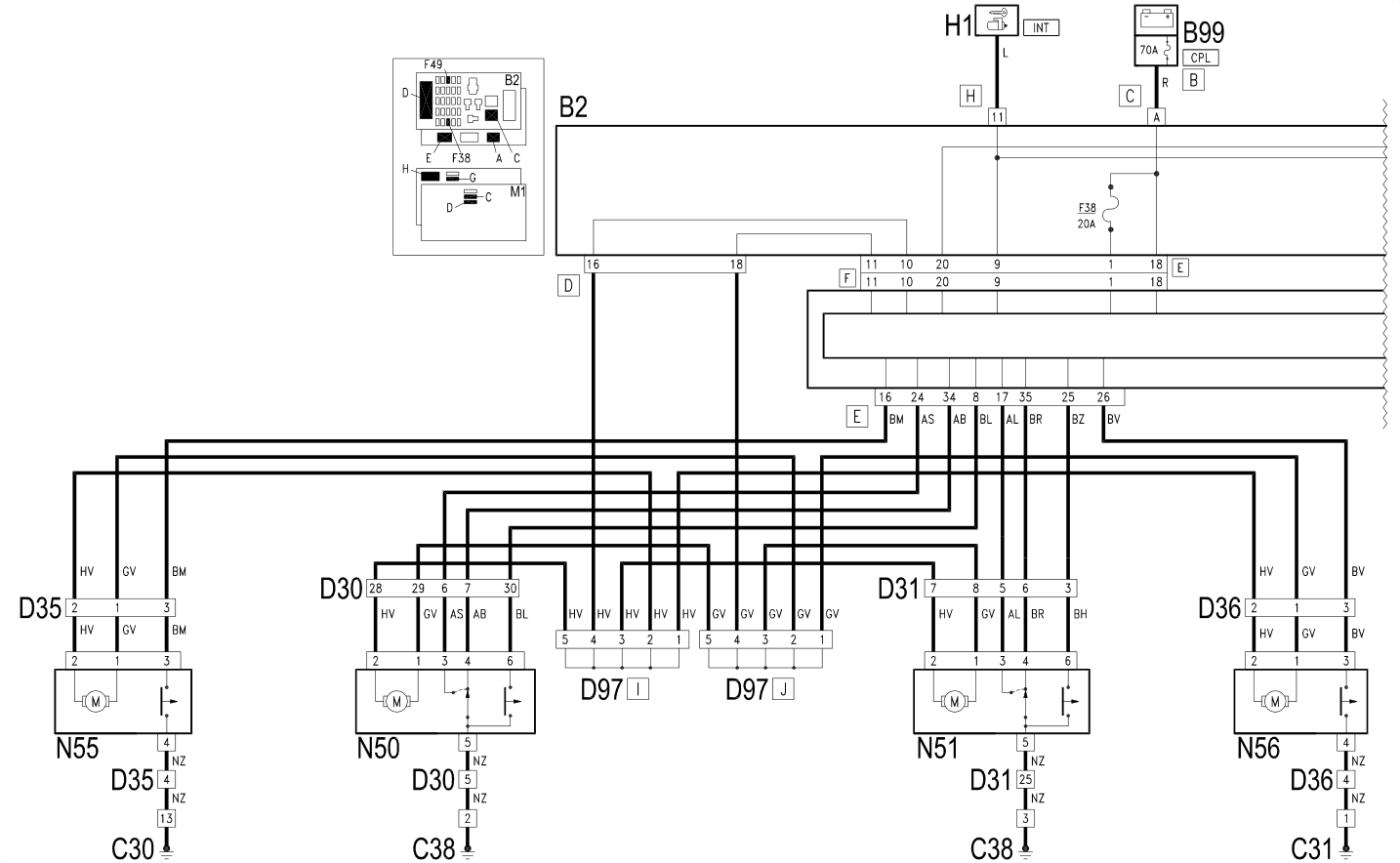 CENTRAL LOCKING - Wiring diagram