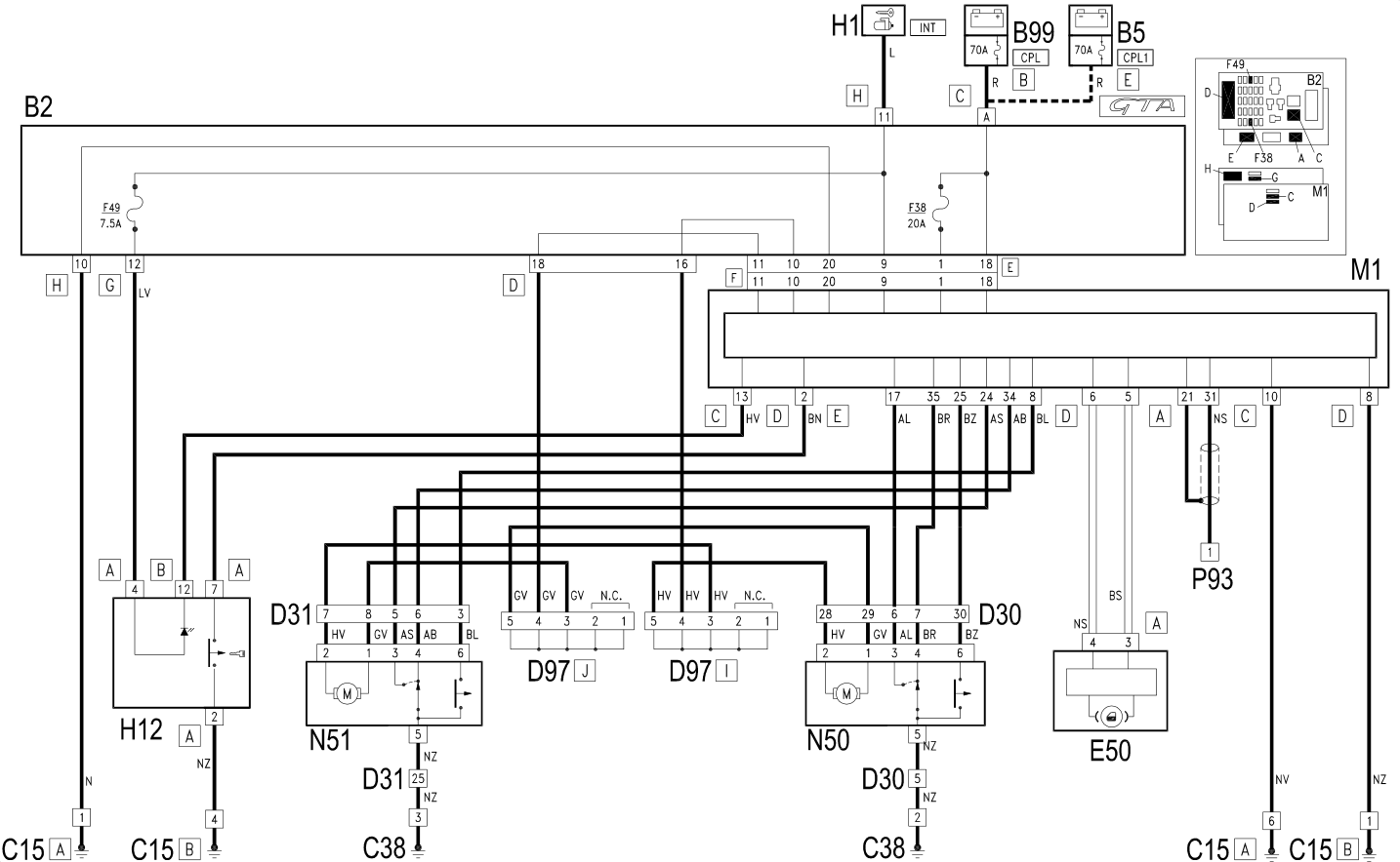 CENTRAL LOCKING - Wiring diagram