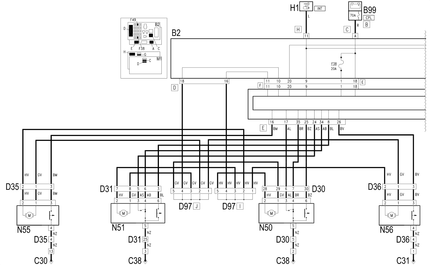 CENTRAL LOCKING - Wiring diagram