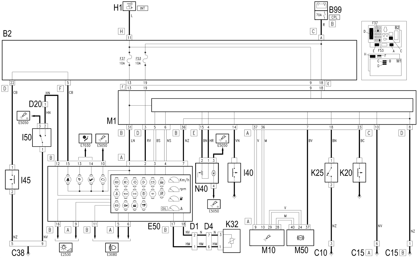 INSTRUMENT PANEL - Wiring diagram