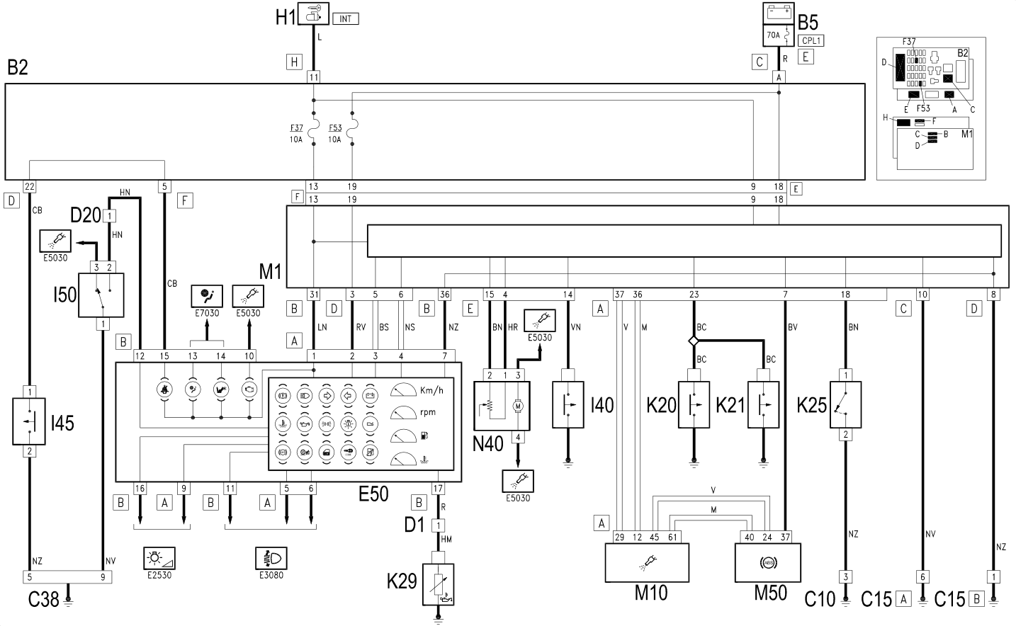 INSTRUMENT PANEL - Wiring diagram