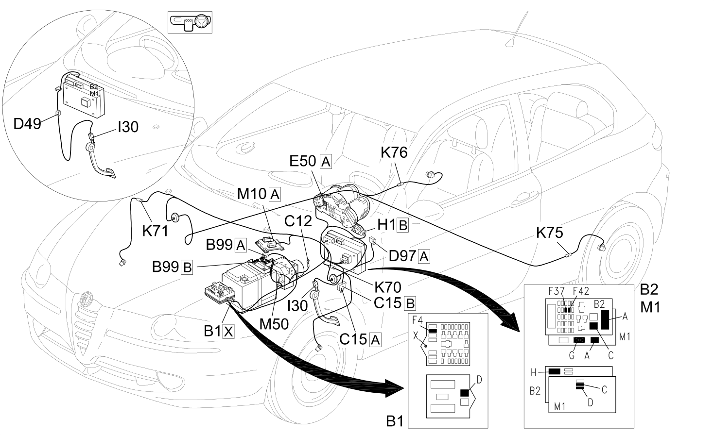ABS - Location of components
