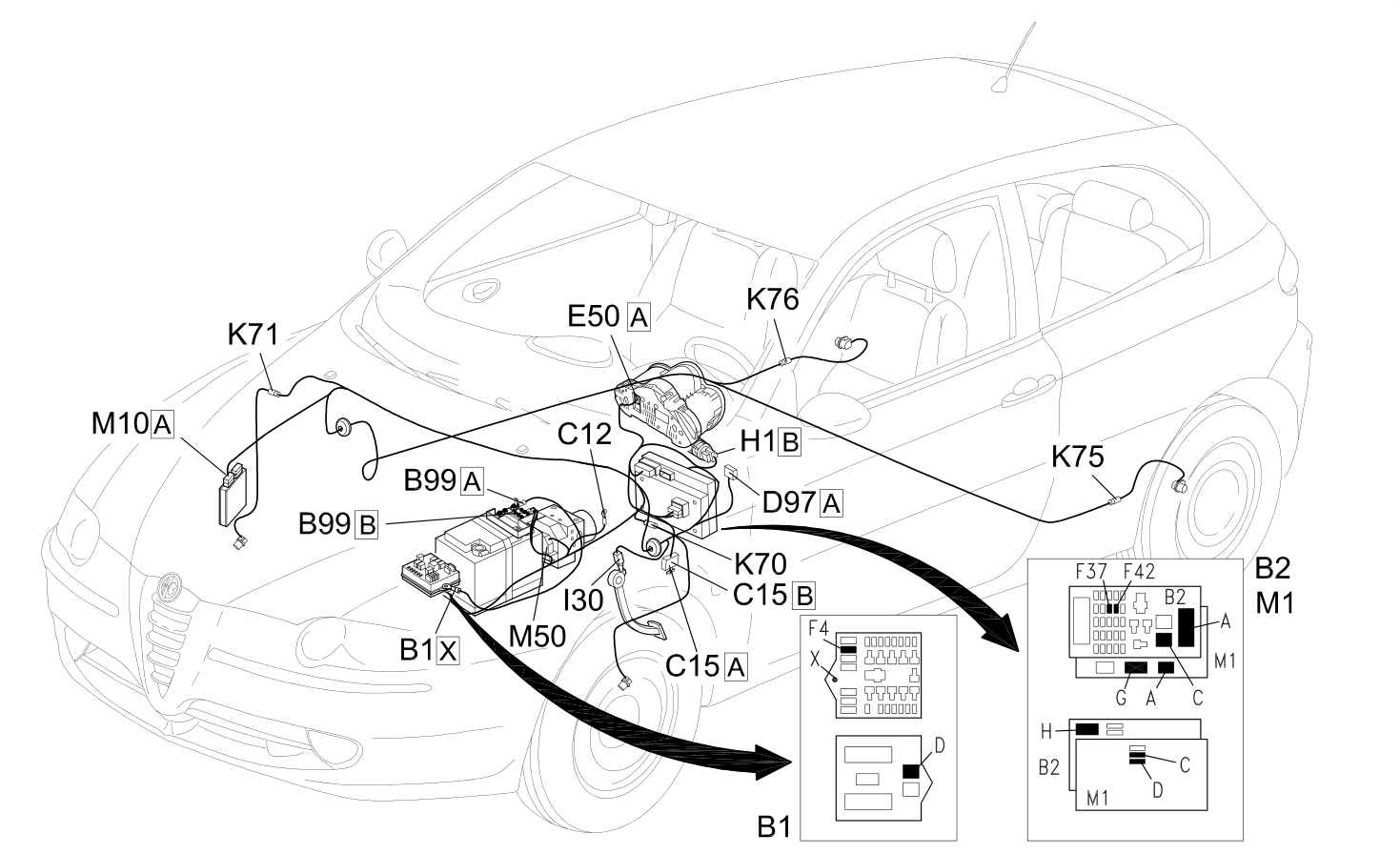 ABS - Location of components