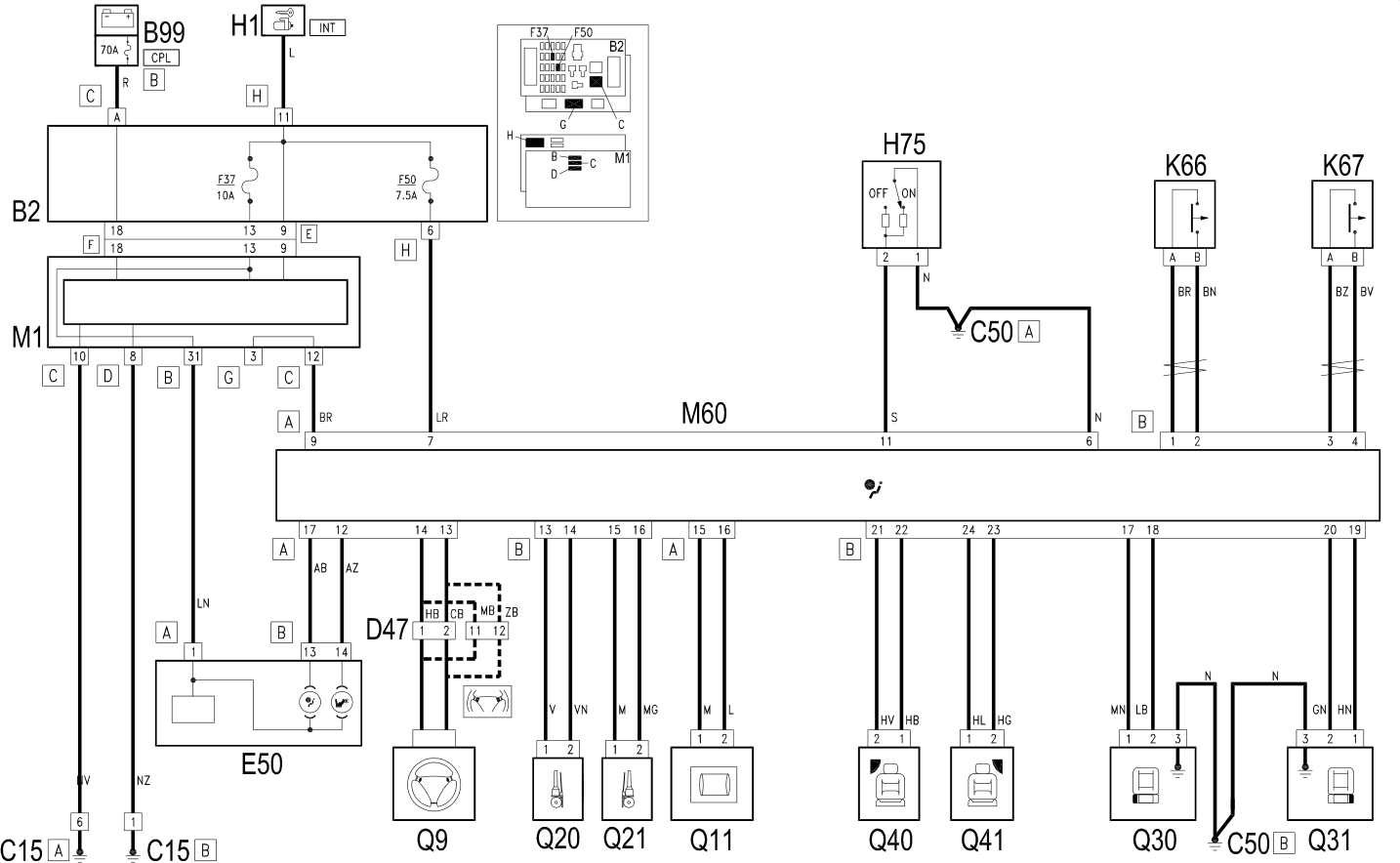 AIRBAG - Wiring diagram