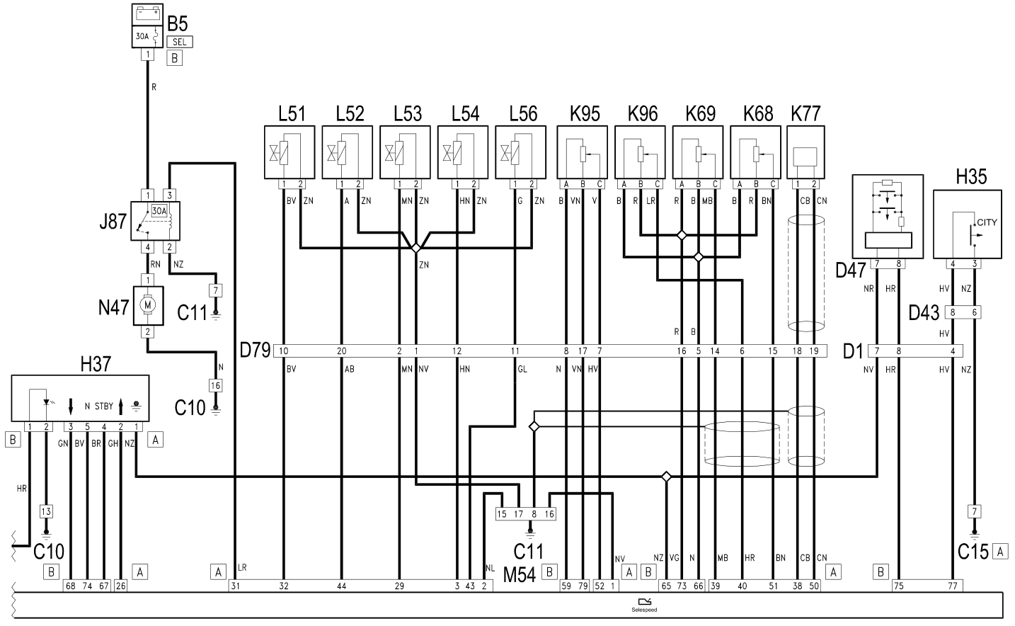 ROBOTIZED GEARBOX - Wiring diagram