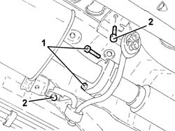Power unit intermediate mount flexible block - replace