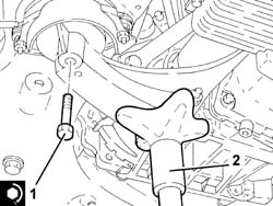 Power unit intermediate mount flexible block - replace