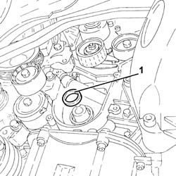 Front crank shaft cover oil seal - replace