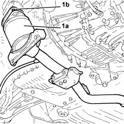 Front catalytic converter attachment seal - replace