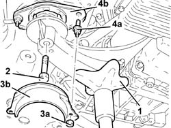 Power unit intermediate mount flexible block - replace