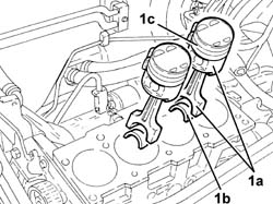 Connecting rod and piston set - r r