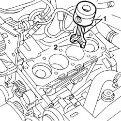 Piston with connecting rod - r r