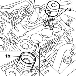 Piston with connecting rod - r r
