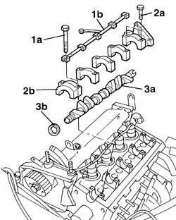 Overhead camshaft - r r on vehicle