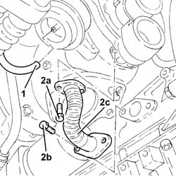 Variable geometry turbocharger exhaust manifold assembly sleeveleading to exhaust pipe r r