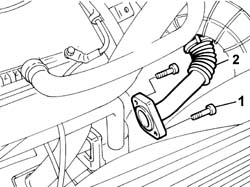 Variable geometry turbocharger exhaust manifold assembly sleeveleading to exhaust pipe r r