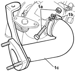 Variable geometry turbocharger exhaust manifold sleeve leading to exhaust pipe dismantle at bench