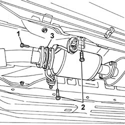 Front catalytic converter attachment seal - replace