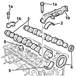 Single cylinder head, removed - overhaul