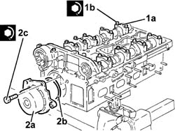 Single cylinder head, removed - overhaul