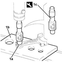 Connecting rod small end bush - replace
