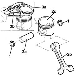Piston, pin set - replace