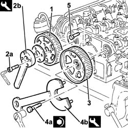 Camshaft in cylinder head - r r with head removed