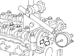 Single cylinder head, removed - overhaul