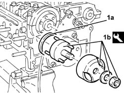 Single cylinder head, removed - overhaul