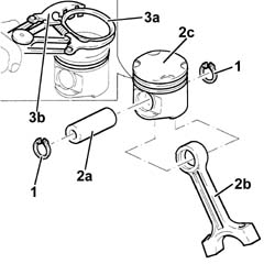 Piston, pin set - replace