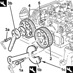 Camshaft in cylinder head - r r with head removed