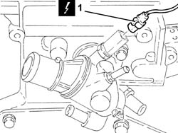 Thermostat - r + r with cylinder head removed