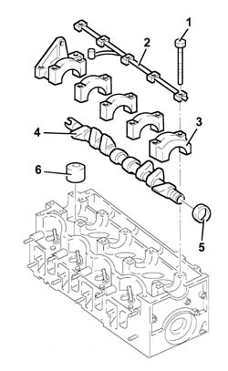 Single cylinder head, removed - overhaul