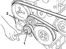 Toothed timing belt - r r with engine removed