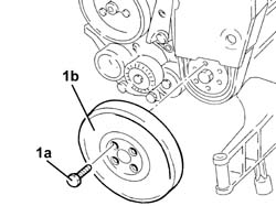 Toothed timing belt - r r with engine removed