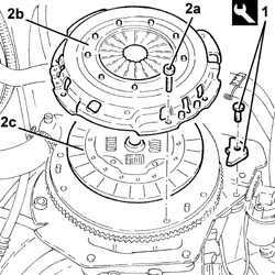 Clutch - r + r with gearbox removed