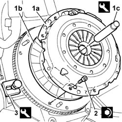 Clutch - r + r with gearbox removed