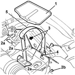 Battery fastening belt/retainers - replace