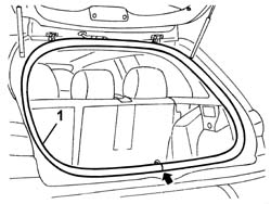 Tail gate compartment strip - r+r