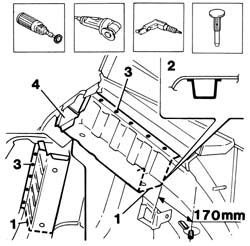 Boot floor pan rail partial