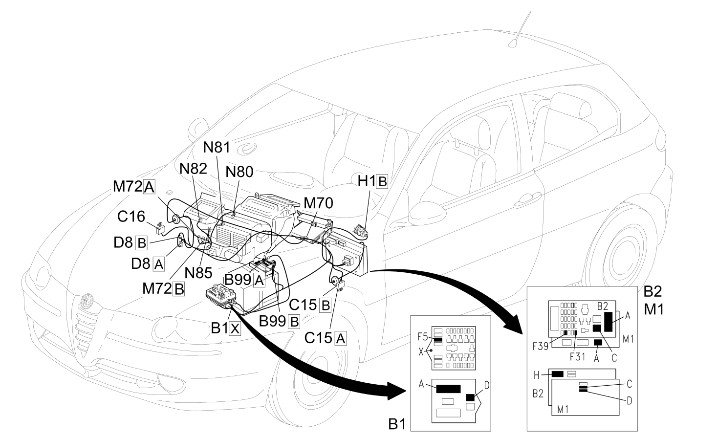 HEATER - Location of components