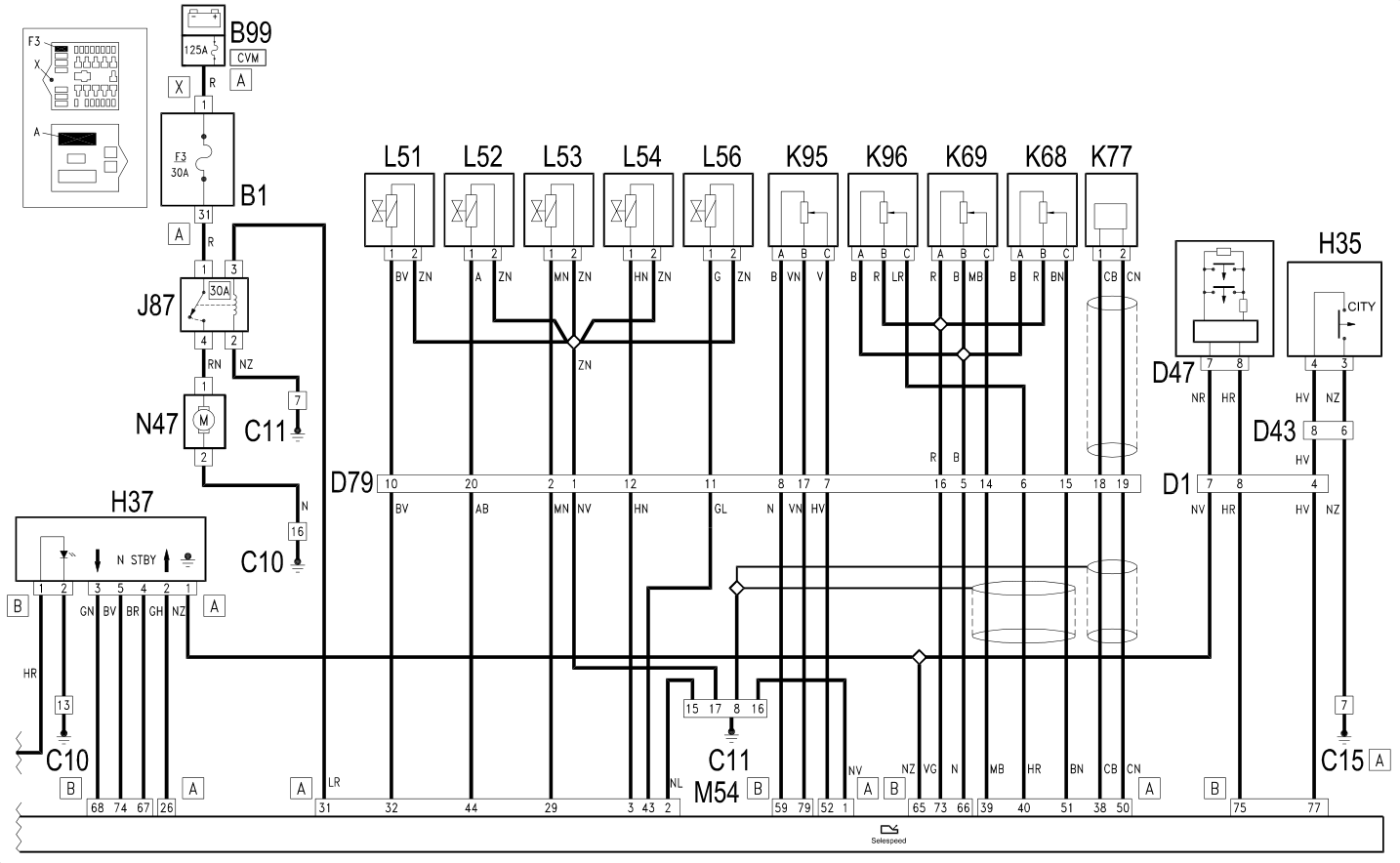 ROBOTIZED GEARBOX - Wiring diagram