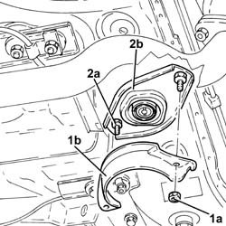 Power unit intermediate mount flexible block - replace