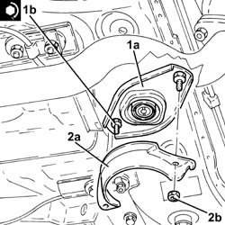 Power unit intermediate mount flexible block - replace