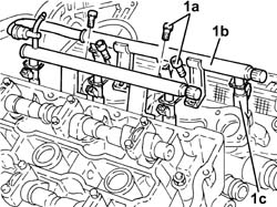 Left cylinder head - r + r and replace gasket