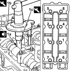 Right cylinder head - r + r and replace gasket