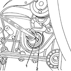 Front crank shaft cover oil seal - replace