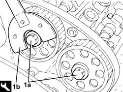Toothed driven pulley left-hand head - r + r